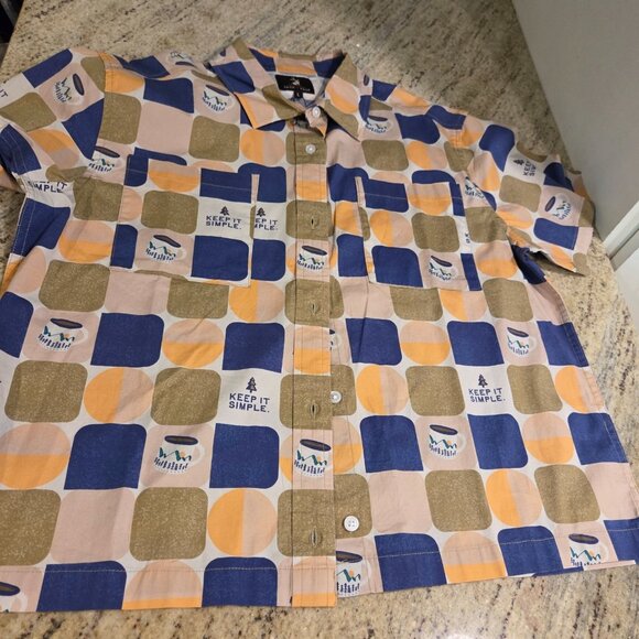 New! Jack & Sage Women’s L Retro Picnic Camp Shirt Keep It Simple Coffee Mug - Picture 5 of 14